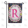 Burst Of Pink Monogram Garden Flag