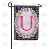 Burst Of Pink Monogram Garden Flag