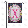 Burst Of Pink Monogram Garden Flag