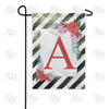 White Lattice Monogram Garden Flag