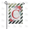 White Lattice Monogram Garden Flag