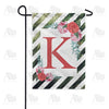 White Lattice Monogram Garden Flag