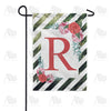 White Lattice Monogram Garden Flag