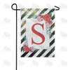 White Lattice Monogram Garden Flag