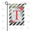 White Lattice Monogram Garden Flag