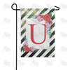 White Lattice Monogram Garden Flag