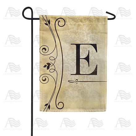 Fancy Scroll Monogram Garden Flag