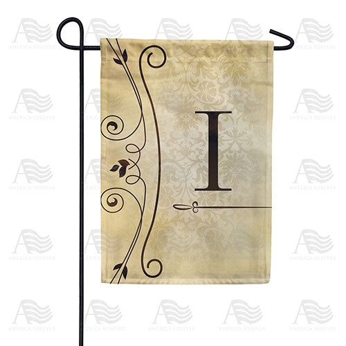 Fancy Scroll Monogram Garden Flag