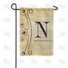 Fancy Scroll Monogram Garden Flag