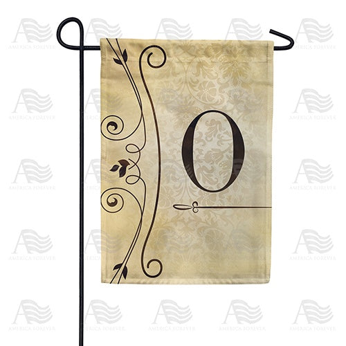 Fancy Scroll Monogram Garden Flag