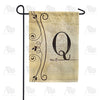 Fancy Scroll Monogram Garden Flag