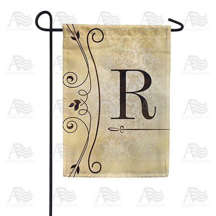 Fancy Scroll Monogram Garden Flag