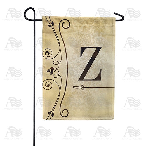 Fancy Scroll Monogram Garden Flag