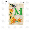 Orange Lilies Monogram Garden Flag