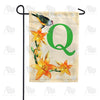 Orange Lilies Monogram Garden Flag