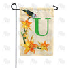 Orange Lilies Monogram Garden Flag