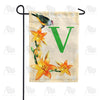 Orange Lilies Monogram Garden Flag