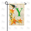 Orange Lilies Monogram Garden Flag