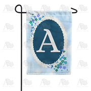 Dainty Blue Monogram Garden Flag