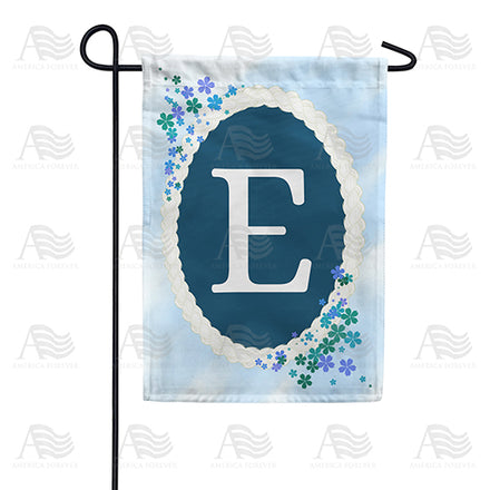 Dainty Blue Monogram Garden Flag