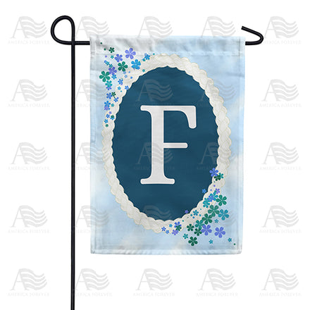 Dainty Blue Monogram Garden Flag