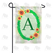 Green Ivy Monogram Garden Flag