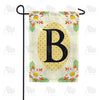 Yellow Gingham Daisies Monogram Garden Flag