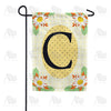 Yellow Gingham Daisies Monogram Garden Flag