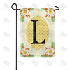 Yellow Gingham Daisies Monogram Garden Flag