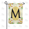 Yellow Gingham Daisies Monogram Garden Flag