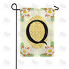 Yellow Gingham Daisies Monogram Garden Flag