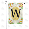 Yellow Gingham Daisies Monogram Garden Flag