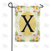 Yellow Gingham Daisies Monogram Garden Flag