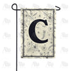 Flower Sketchings Monogram Garden Flag