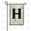 Flower Sketchings Monogram Garden Flag