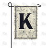 Flower Sketchings Monogram Garden Flag