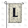 Flower Sketchings Monogram Garden Flag