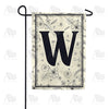 Flower Sketchings Monogram Garden Flag