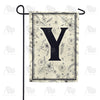 Flower Sketchings Monogram Garden Flag