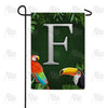 Tropical Birds Monogram Garden Flag