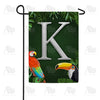 Tropical Birds Monogram Garden Flag