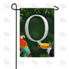 Tropical Birds Monogram Garden Flag