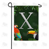 Tropical Birds Monogram Garden Flag