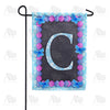 Blue And Purple Hydrangea Monogram Garden Flag