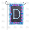 Blue And Purple Hydrangea Monogram Garden Flag