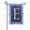 Blue And Purple Hydrangea Monogram Garden Flag