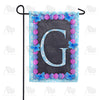 Blue And Purple Hydrangea Monogram Garden Flag