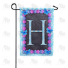 Blue And Purple Hydrangea Monogram Garden Flag