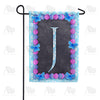 Blue And Purple Hydrangea Monogram Garden Flag