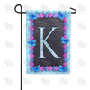 Blue And Purple Hydrangea Monogram Garden Flag